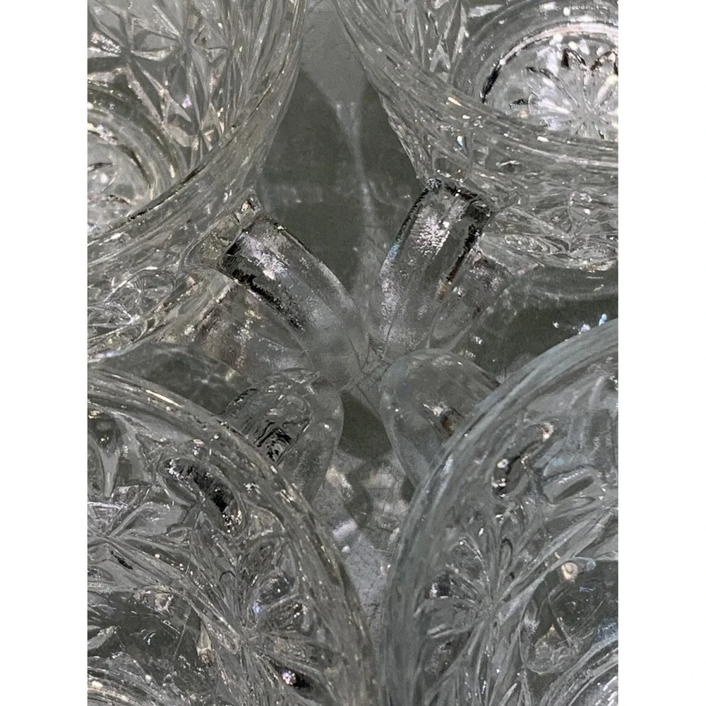 Anchor Hocking Arlington Punch Cups Set of 4 Clear Pressed Glass Vintage 6oz